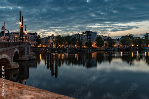 The Amstel River in Amsterdam by Night 2