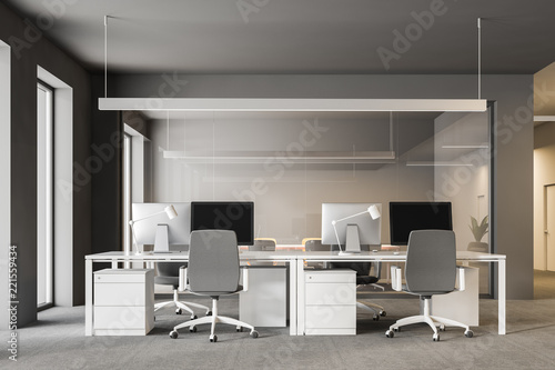 Modern office interior with boardroom