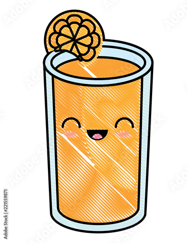 kawaii orange juice design