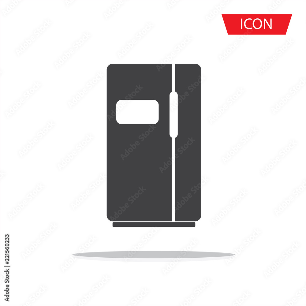 Refrigerator icon vector isolated on white background.