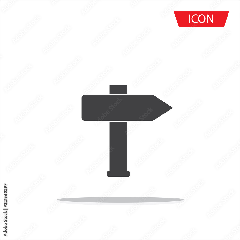 Signpost, pointer icon vector isolated on white background. Signpost, pointer icon vector isolated on white background.
