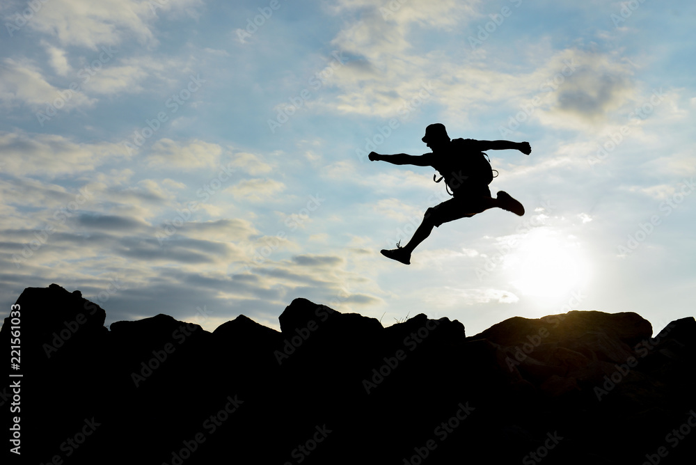 energetic, dynamic and positive human silhouette energetic, dynamic and positive human silhouette