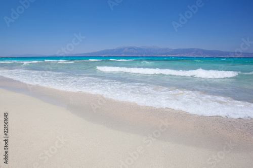 White sand beach  Chrissi island in Crete  Greece