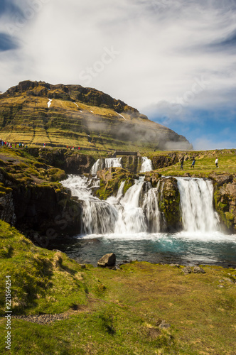 Kirkjufellsfoss waterfall near the Kirkjufell mountain on the north coast of Iceland s Snaefellsnes peninsula