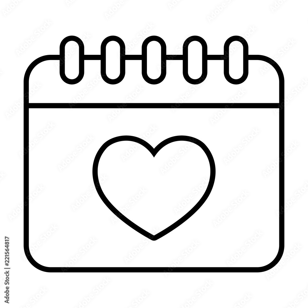 calendar with heart icon