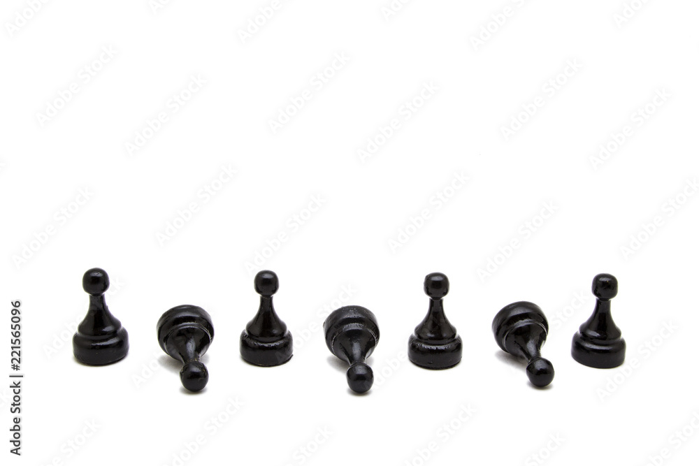 Chess pieces on white background Chess pieces on white background