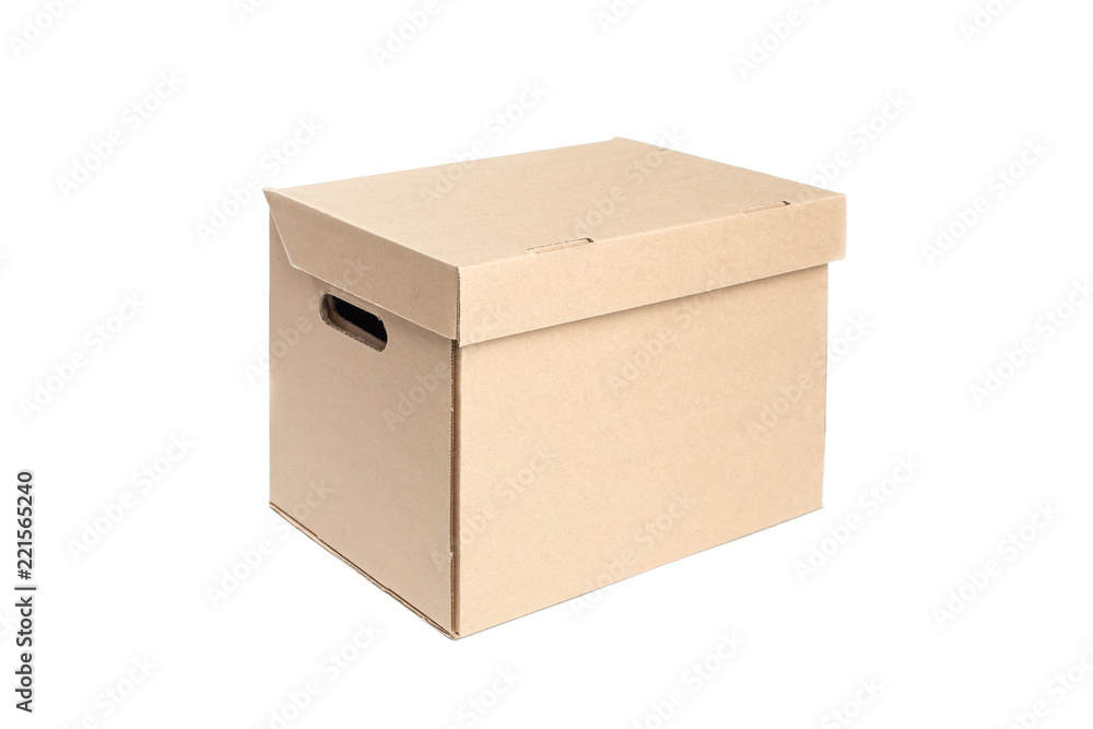Cardboard box isolated on white Cardboard box isolated on white