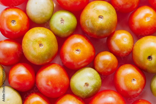 Group of multicolored cherry tomatoes