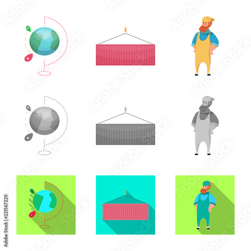 Vector design of goods and cargo symbol. Collection of goods and warehouse vector icon for stock.