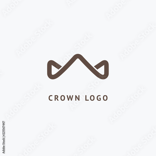 Abstract vetor crown logo vector design. Sign for beauty salon, elite accessories, jewelry, hotels, spa, wedding. Vintage decorative icon qween, king, princess.