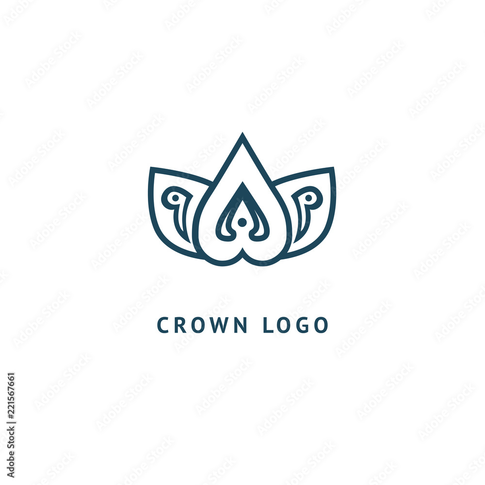Abstract vetor crown logo vector design. Sign for beauty salon, elite accessories, jewelry, hotels, spa, wedding. Vintage decorative icon qween, king, princess. Abstract vetor crown logo vector design. Sign for beauty salon, elite accessories, jewelry, hotels, spa, wedding. Vintage decorative icon qween, king, princess.