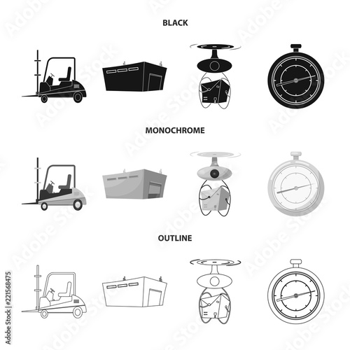 Isolated object of goods and cargo icon. Set of goods and warehouse stock vector illustration.