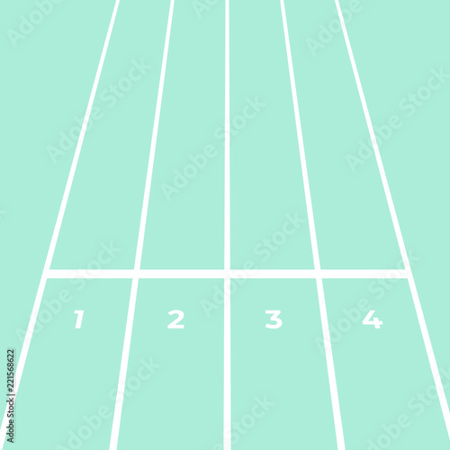 Running track concept Business competition. Symbol of rivals, gender equality, challenge, leadership. vector illustration