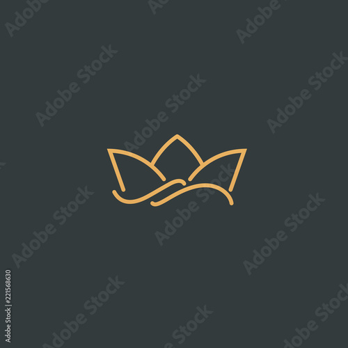 Abstract vetor crown logo vector design. Sign for beauty salon, elite accessories, jewelry, hotels, spa, wedding. Vintage decorative icon qween, king, princess.