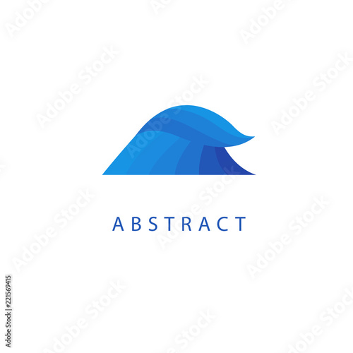 Abstract vetor Sea logo vector design. Sign for business  swimming pool  aqua  aquarium  spa  resort  diving  surfing . Modern decorative wave geometric icon.