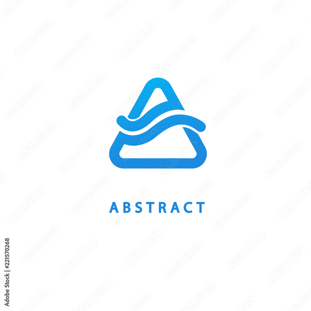 Obraz premium Abstract vetor logo vector design. Sign for business, internet communication company, digital agency, marketing. Modern decorative geometric icon.