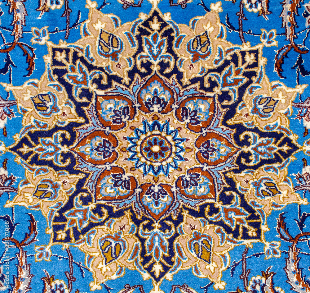 Traditional persian carpet detail