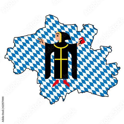 München Stadtgebiet mit Wappen