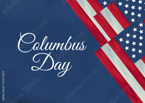 United States Columbus Day celebrate card. Happy Columbus Day vector illustration
