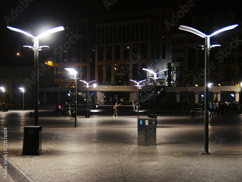 night scene of modern city