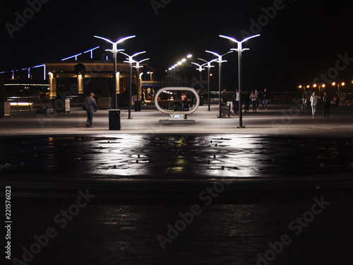 night scene of modern city