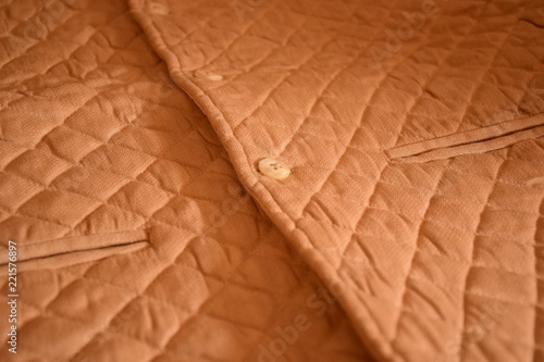 Brown jacket close up view