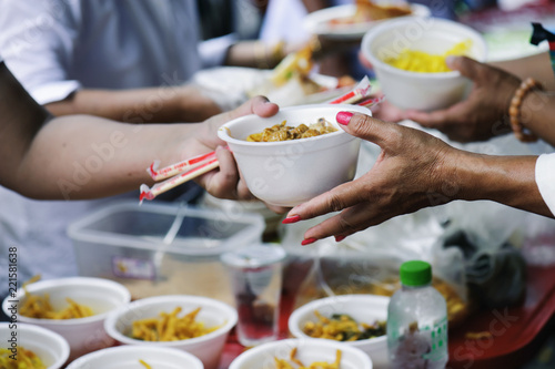 Helping the poor in society by donating food : The concept of hunger