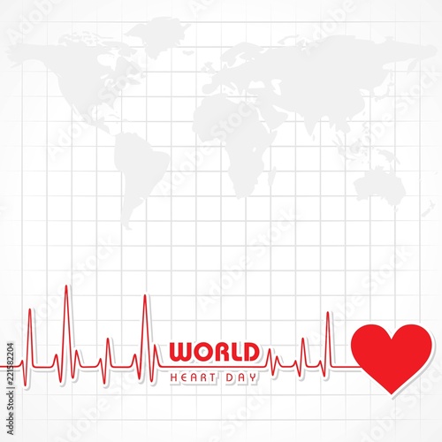 illustration World Heart Day Background stock vector