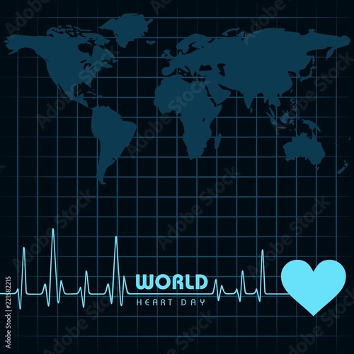 illustration World Heart Day Background stock vector