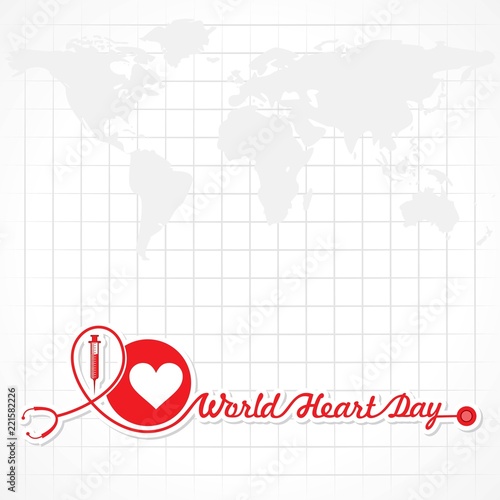 illustration World Heart Day Background stock vector
