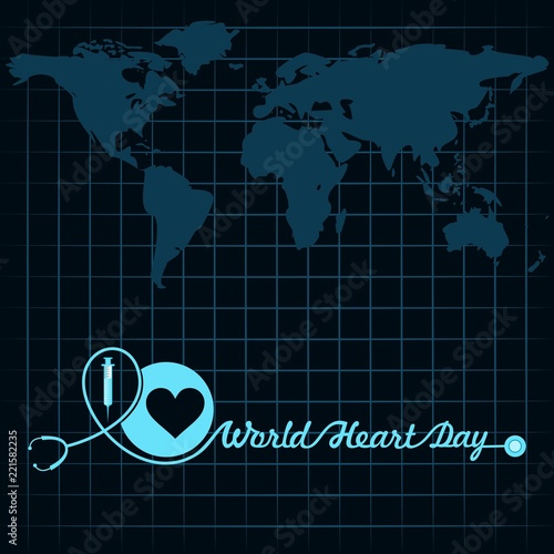 illustration World Heart Day Background stock vector