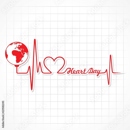 illustration World Heart Day Background stock vector