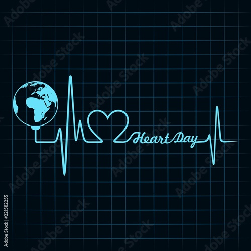 illustration World Heart Day Background stock vector