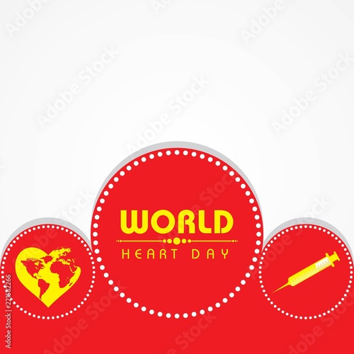 illustration World Heart Day Background stock vector