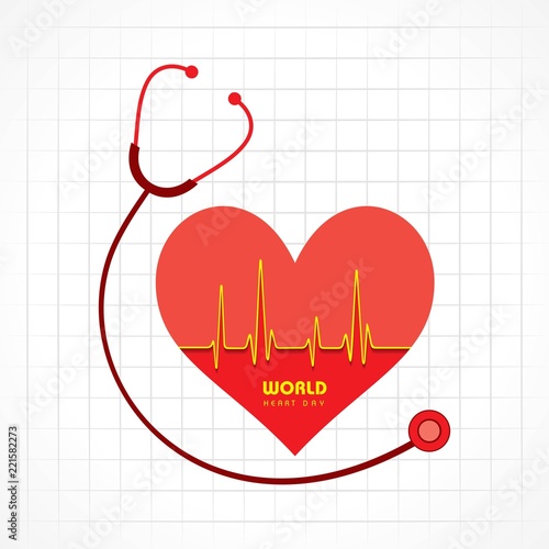 illustration World Heart Day Background stock vector