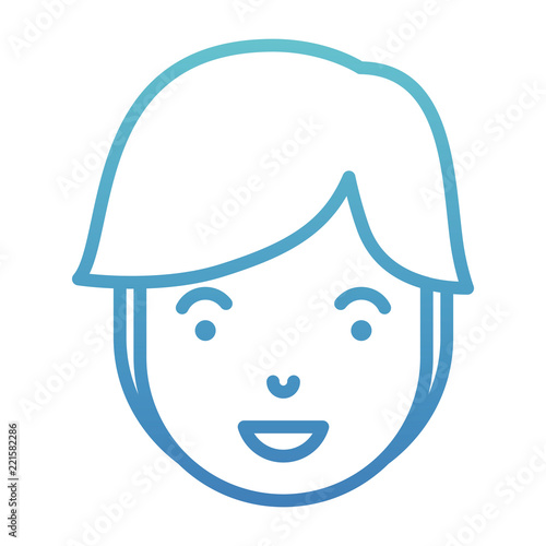 young man head avatar character