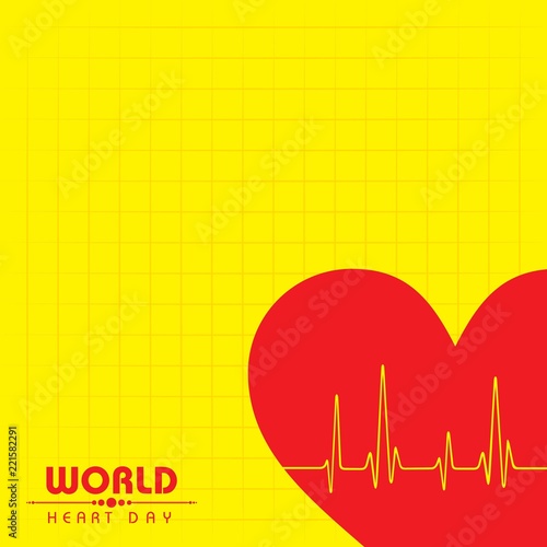illustration World Heart Day Background stock vector