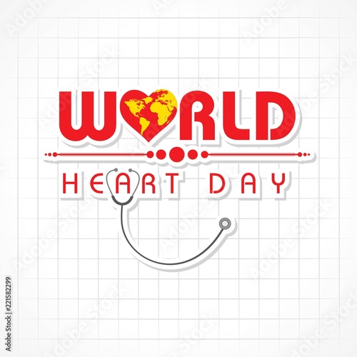 illustration World Heart Day Background stock vector