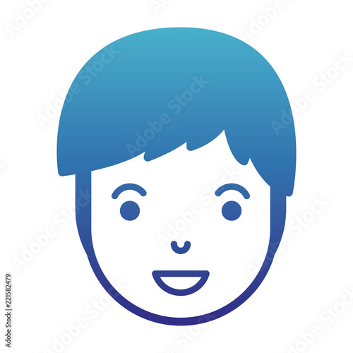 young man head avatar character
