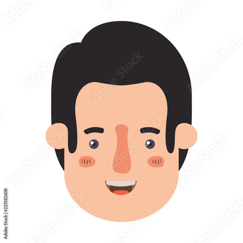young man head avatar character