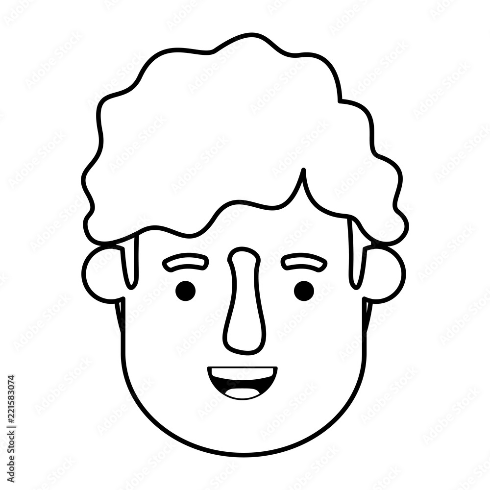 young man head avatar character young man head avatar character