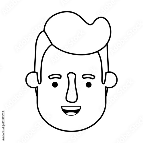 young man head avatar character