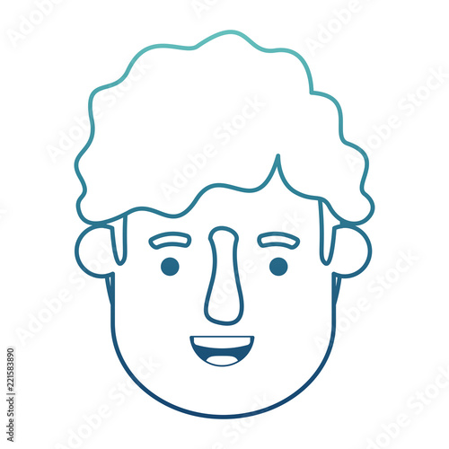 young man head avatar character