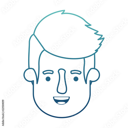 young man head avatar character