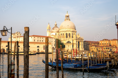 Venetian Church at Sunrise with Gondola