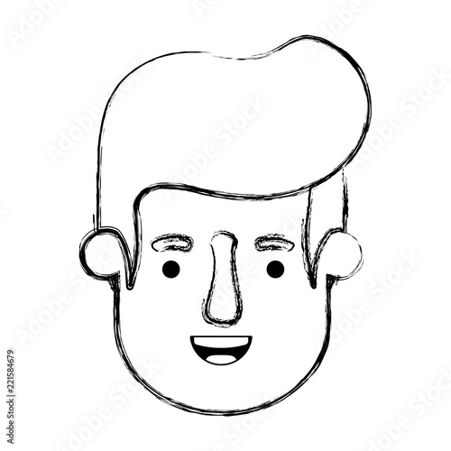 young man head avatar character