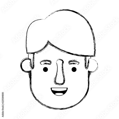 young man head avatar character