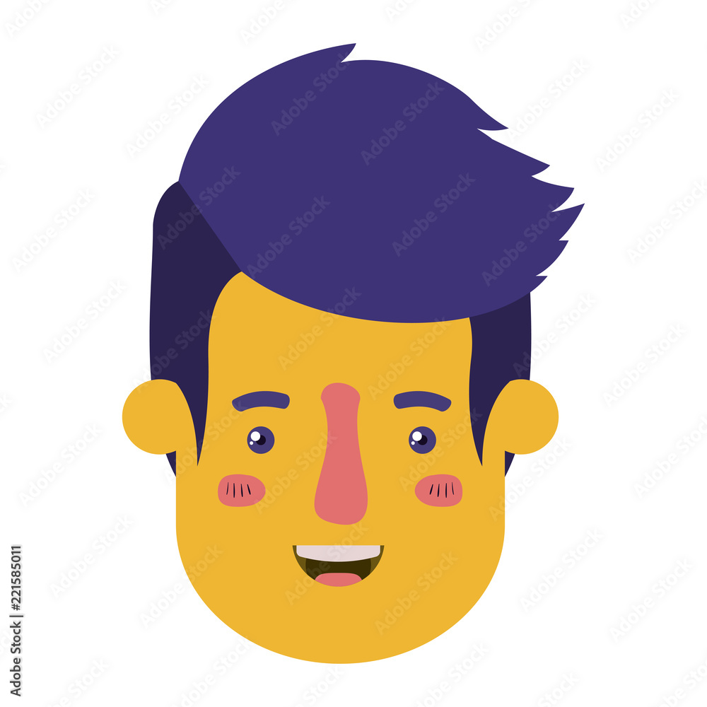 young man head avatar character young man head avatar character