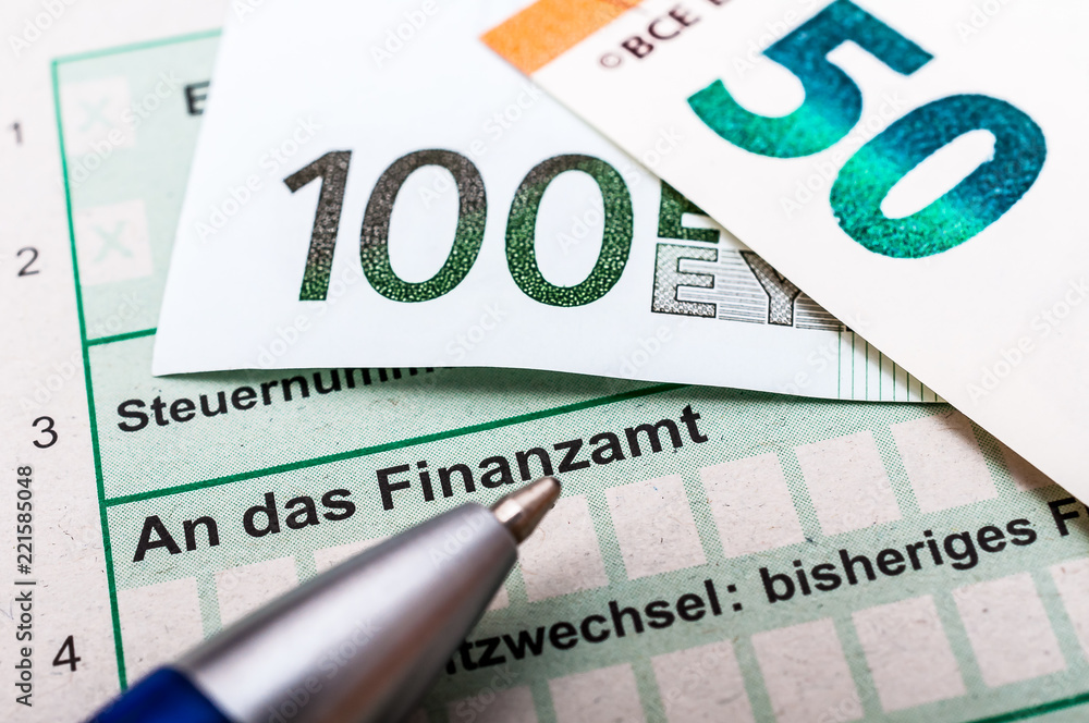 Naklejka premium Finanzamt Steuererklärung