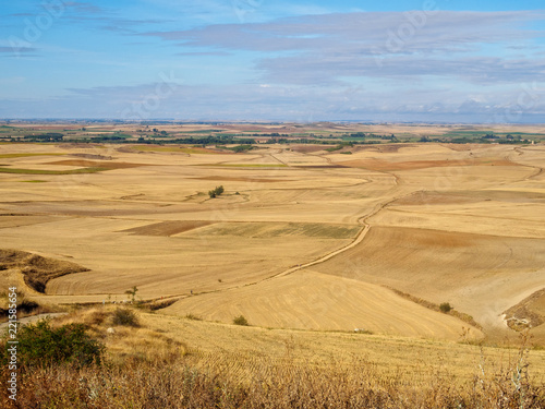 View backward of the valley from Alto Mestelares - Castrojeriz, Castile and Leon, Spain